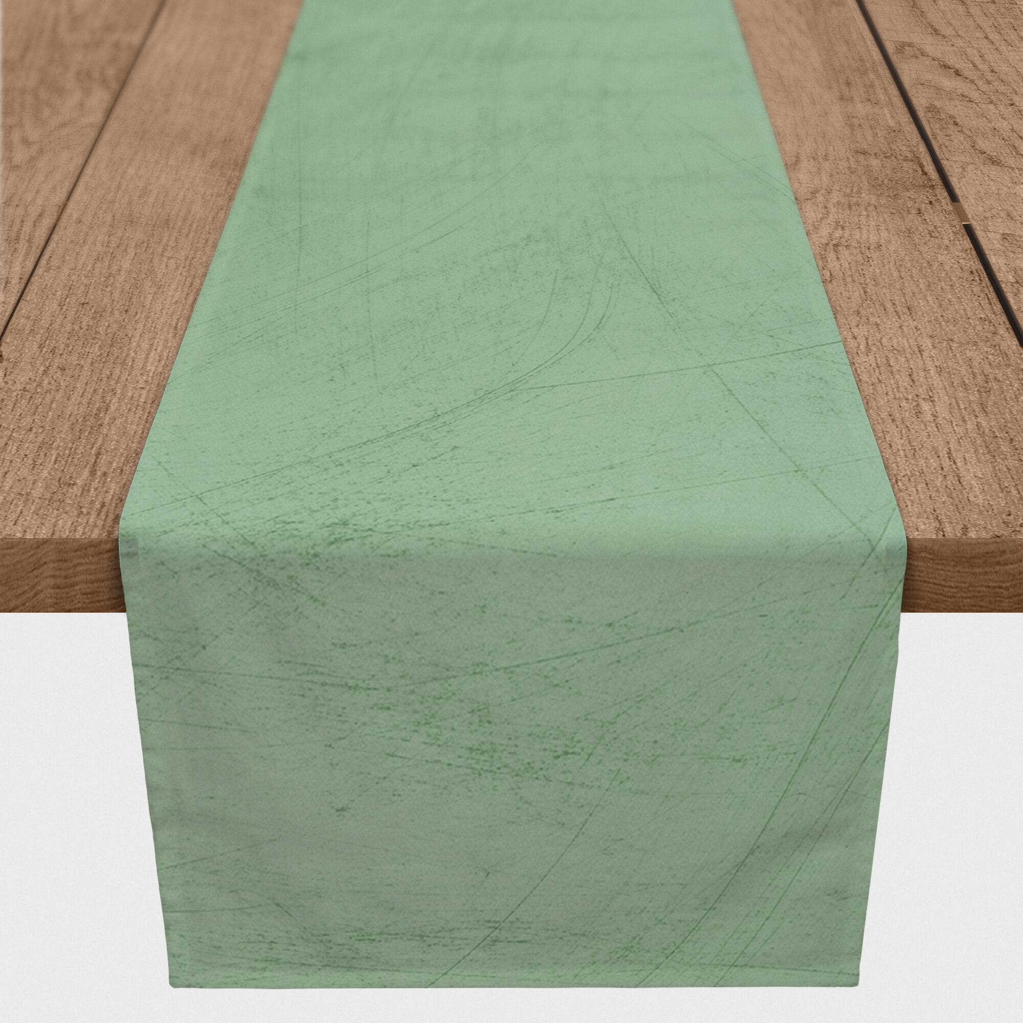 Distressed Green Outdoor Table Runner